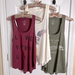 American Eagle Favorite Tank Bundle lot x 3